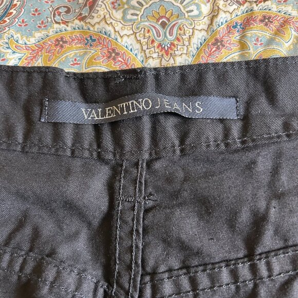 NWOT Valentino Men's Jeans - Black Cotton Twill  - Straight Leg Size  33 X 33 - Picture 3 of 12